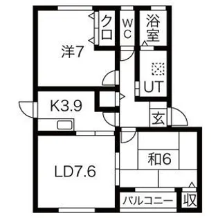 ネオ・アーブル II【1階】の間取り