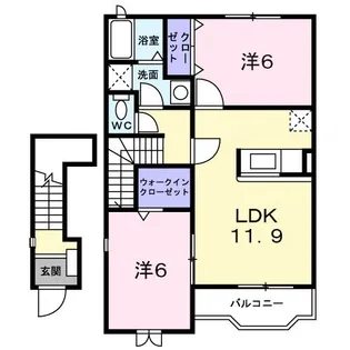 ウィンヒルズA【2階】の間取り