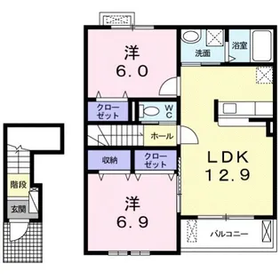 キャトルフィーユ【2階】の間取り