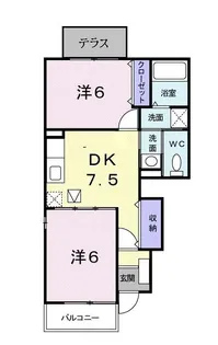 H&M 木村【1階】の間取り