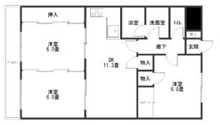 プラージュ宝町【3階】の間取り