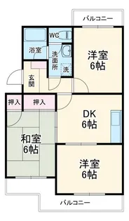 サンブライトン【1階】の間取り