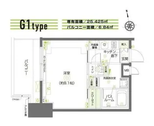 ZOOM調布【6階】の間取り