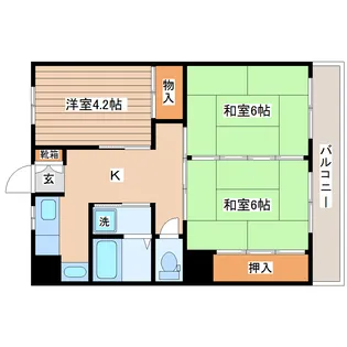 大野田YKハイツB棟【3階】の間取り
