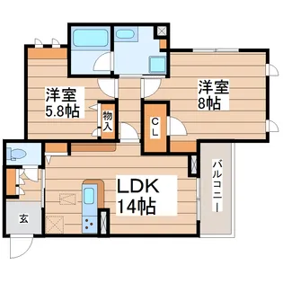 ベレオ支倉【1階】の間取り