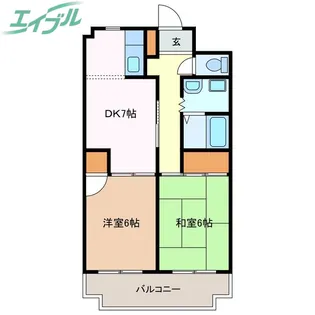 ロイヤルマンションHAMADA【4階】の間取り