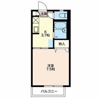 レーベン新田【2階】の間取り