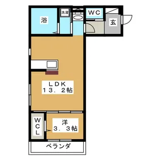 ラシーネ・上杉【2階】の間取り