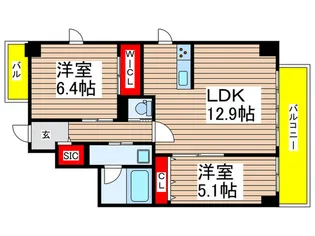 ポルタニグラ大須観音【5階】の間取り