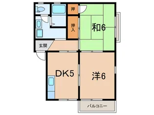 豊繁ハイツ【2階】の間取り