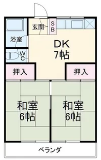 コーポ浜金 I【2階】の間取り