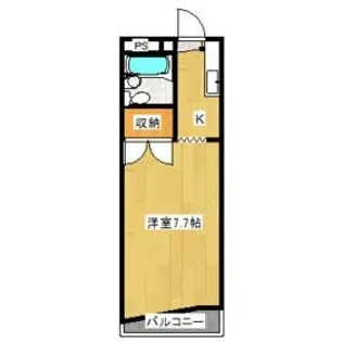 ハイツTBS B棟【1階】の間取り
