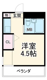 カレッジハイツ西竹之丸【2階】の間取り