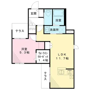 ベルフルール【2階】の間取り