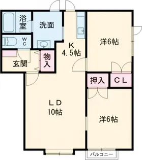 エミーナユーハイム【2階】の間取り