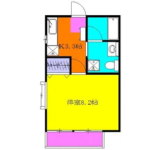 ハイツひらが【3階】の間取り