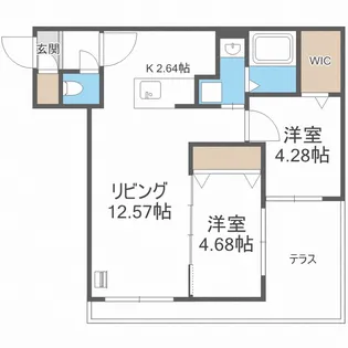 ラグナベルデ菊水7条【1階】の間取り