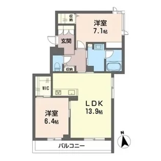 ラフィネ湘南【2階】の間取り