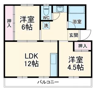 芝山団地6号棟【4階】の間取り