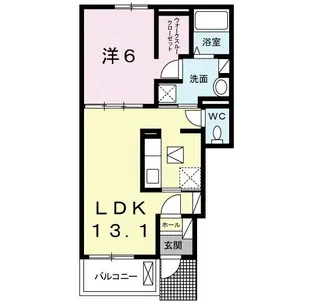 Heart未来 政枝 B【1階】の間取り