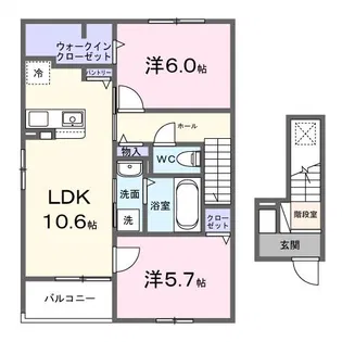 ルミエールM I【2階】の間取り
