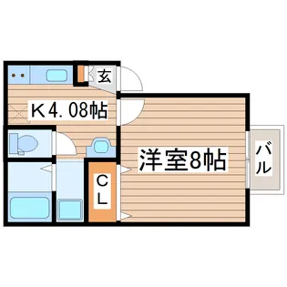 リヒトハイム富沢【1階】の間取り