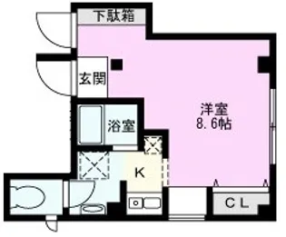 VILLETTA北千住【3階】の間取り