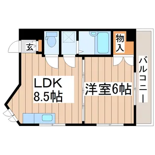 トパーズビル【3階】の間取り