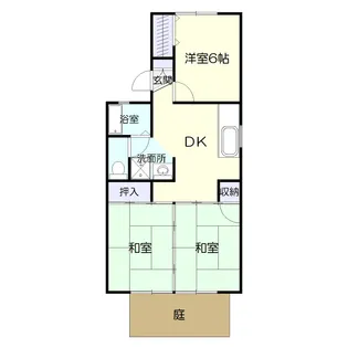 セジュール中山【1階】の間取り
