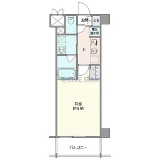 ハーモニーレジデンス新宿御苑 THE EAST【5階】の間取り