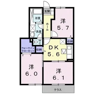 オーブリーS【1階】の間取り