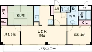ライオンズマンション湯河原【9階】の間取り