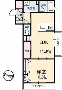 ヴィアソーレ虹ケ丘【2階】の間取り