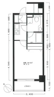 プレミアムコート都立大学【8階】の間取り