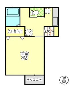 ハイツルーセントI【1階】の間取り