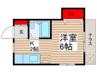 コークハイム【1階】の間取り