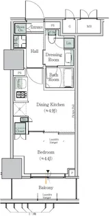 ONE ROOF RESIDENCE NISHINIPPORI【2階】の間取り