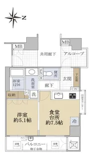 塚口駅前アーバンライフ【6階】の間取り