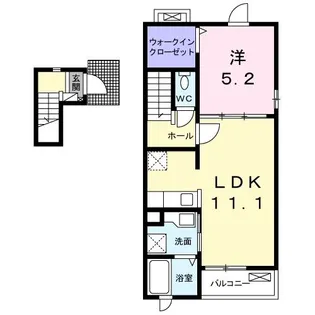 ソレイユB【2階】の間取り