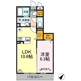 サンコート【2階】の間取り