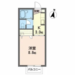 イーストパレスB【2階】の間取り