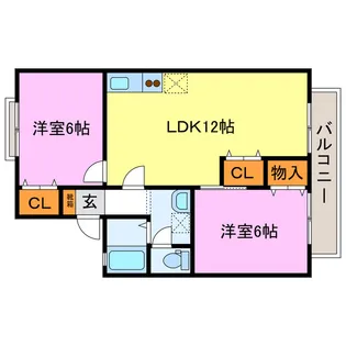 ジュネスヤマザキ【2階】の間取り