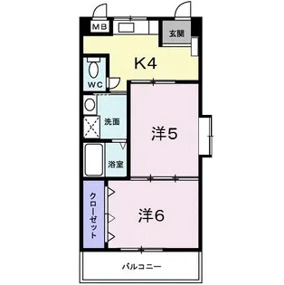 サニープレイス【2階】の間取り