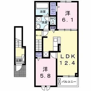 鳥羽町アパート(028838001)【2階】の間取り