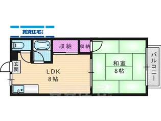 発春八坂ハイツ【2階】の間取り