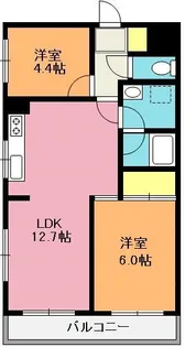 北本パームフラット【3階】の間取り