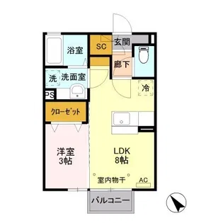 ヌエボピーノ【2階】の間取り
