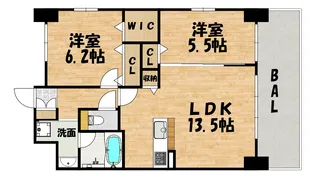 アリエッタ南巽【9階】の間取り