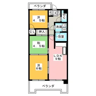 キャッスル池場【4階】の間取り