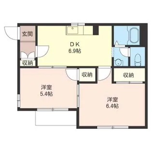 ジュネス天王台【1階】の間取り